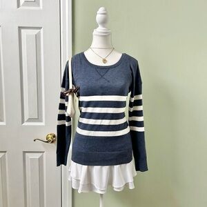 Blue striped sweater